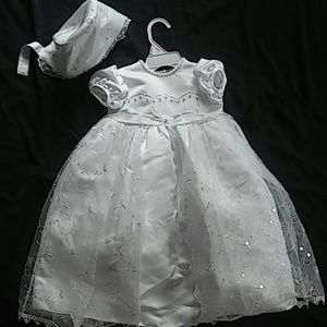 Baptism/Christening Dress with Bonnet